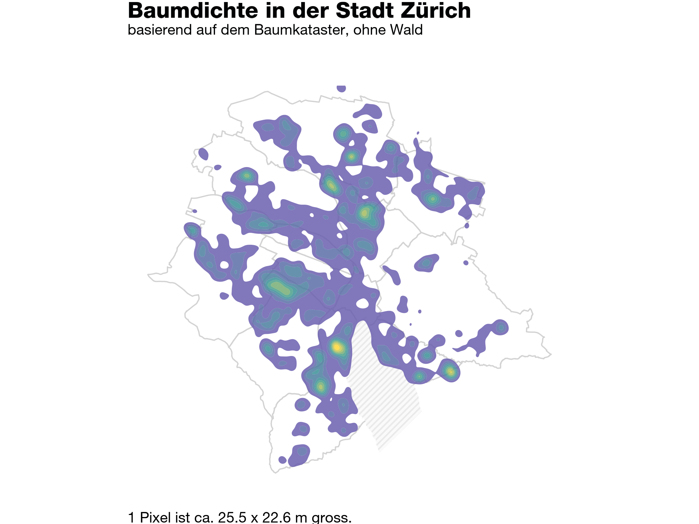 example density map using hexagons