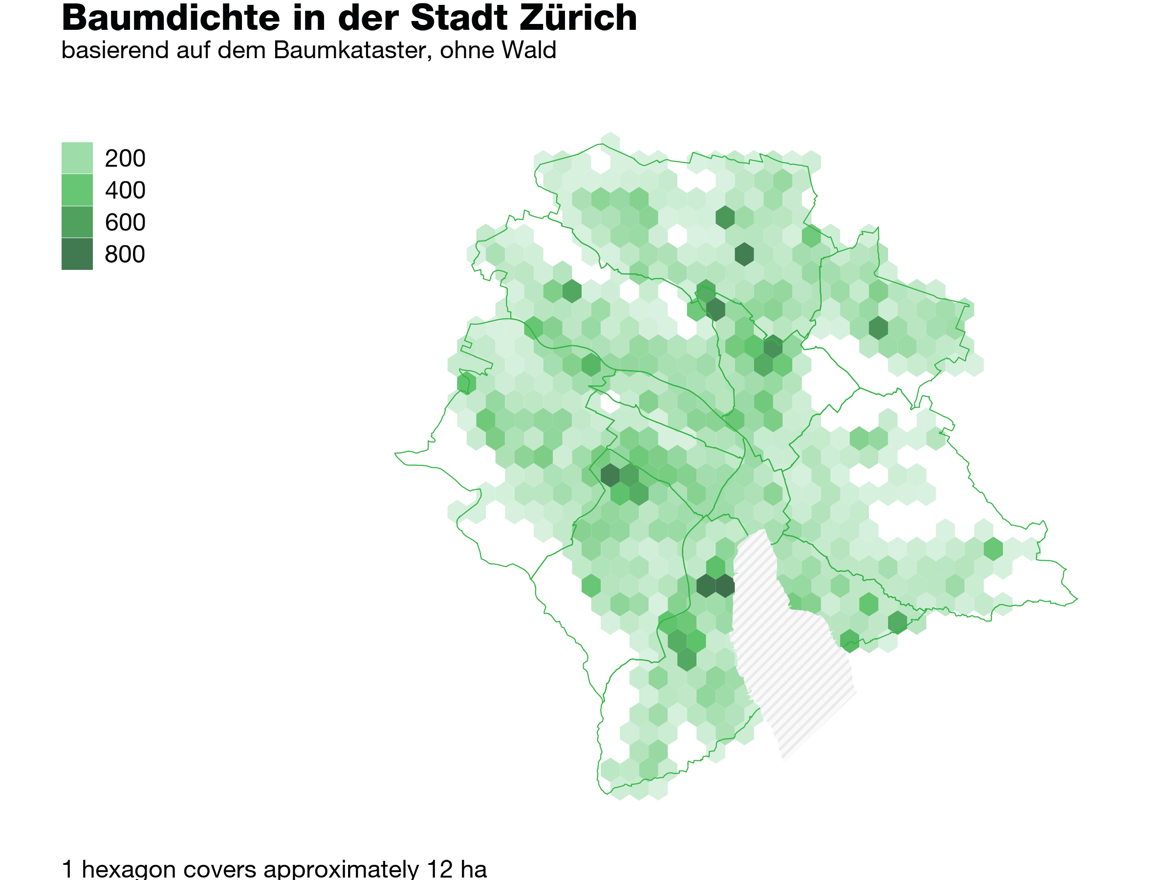 example density map using hexagons