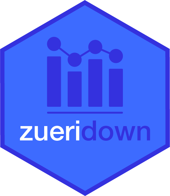 Hexagon logo for zueridown R package