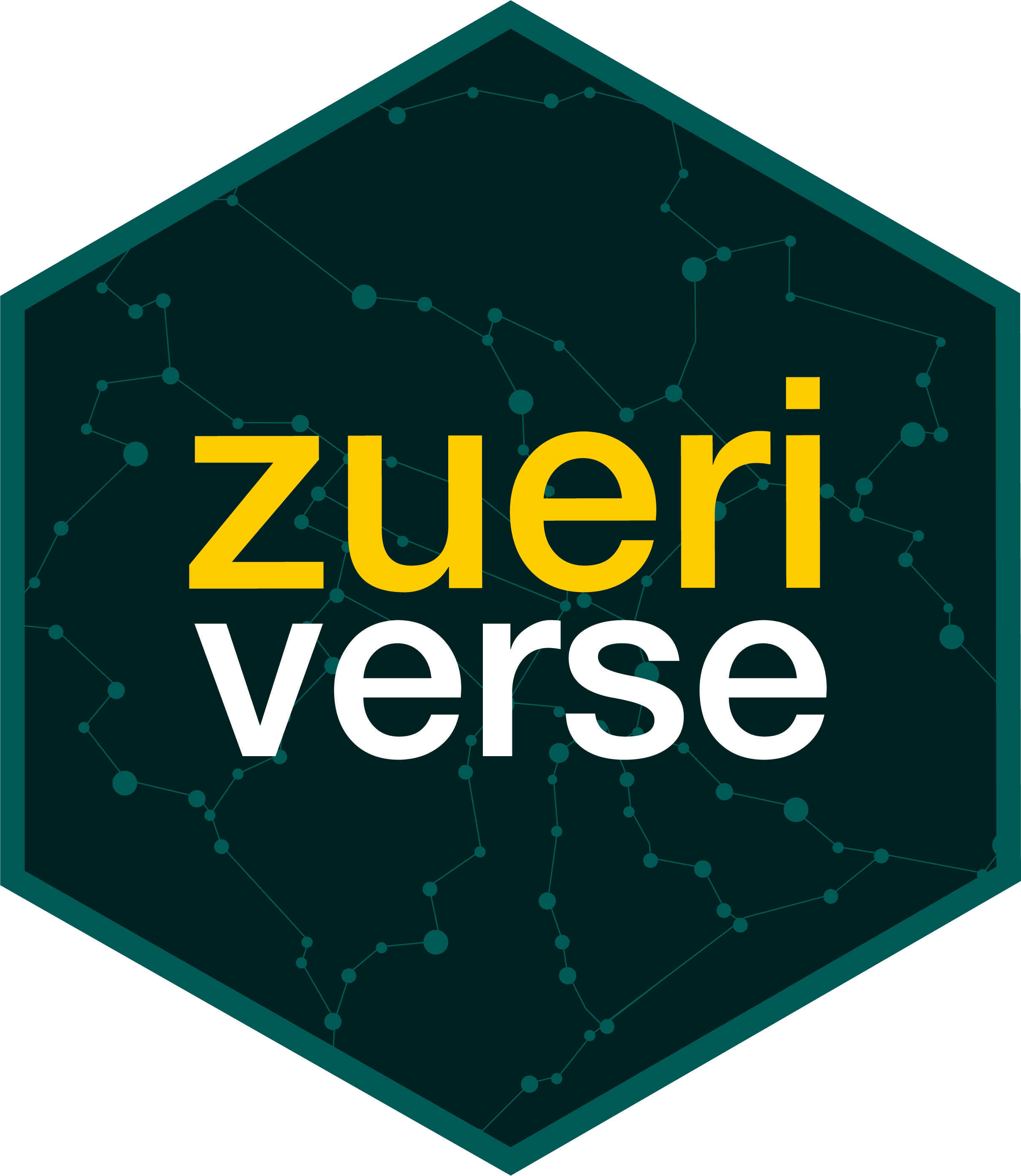 Hexagon logo for zueriverse R package